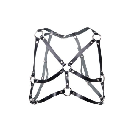 Pecado BDSM, with rings, genuine leather, black-3