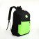 School backpack, 2 lightning departments, 3 pockets, black/green color