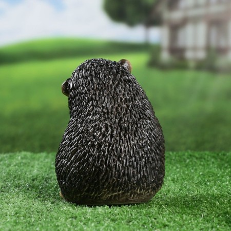 Garden figure "Hedgehog with flowers" 12x11x15cm-4