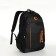 Youth backpack on a zipper, 4 pockets, black color/orange