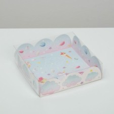 Bearbox, confectionery packaging with PVC lid, “hire yourself”, 10.5 x 10.5 x 3 cm