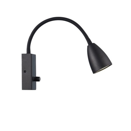 Wall lamp GU10, 1x3W, 6x24 cm, black color-5