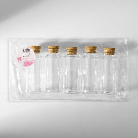 Jars for storing beads d = 3 × 7.3 cm, 5 pcs-4