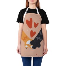Apron kitchen with a photo print “Come on a paw”, adjustable, size OS