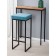 Bar FRAME, 356 × 336 × 811 mm, velor, blue / black metal color