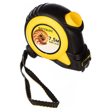 Roulette Encor "Nautilus" 10167, rubberized plastic, steel tape, 7.5 m x 25 mm-2