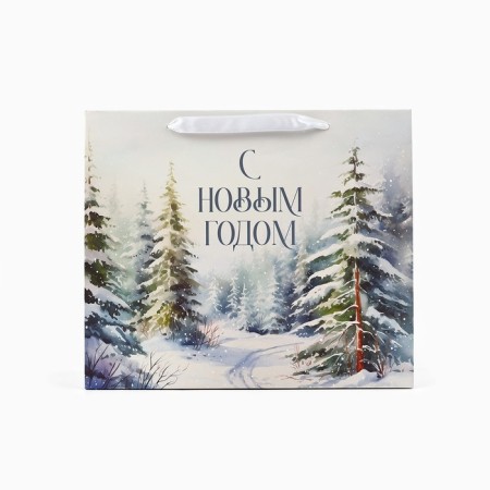 Laminated vertical "Winter Forest", M 26 x 30 x 9 cm, New Year-2
