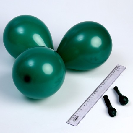 Latex ball 5 “, pastel, set of 100 pcs, emerald green color (Blackish Green)
