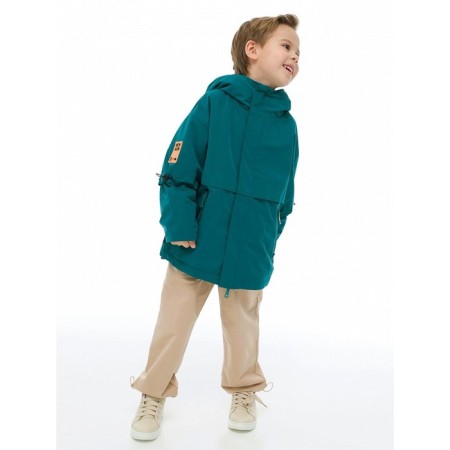 Windbreaker for boys, height 110 cm, emerald color-2