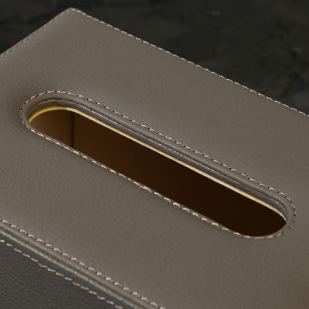 Salvetnitsa made of artificial leather, gray color 10 x 18 x 10 cm-9