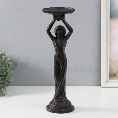 Cast iron candle for 1 candle "goddess" 10.5x12x36 cm-1