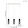 Selvino 3x15W chandelier E27