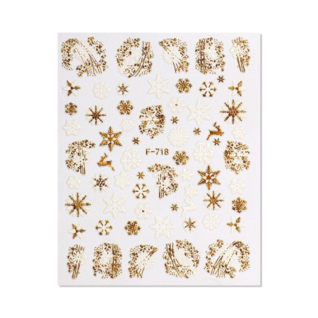 Nail stickers "New Year's shine", metallized-3