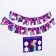 Girland on groves with a poster "Happy Birthday", length 210 cm, cold heart