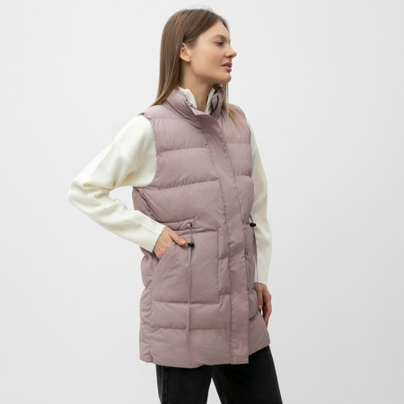 Warmed female vest, beige color, size 44-2