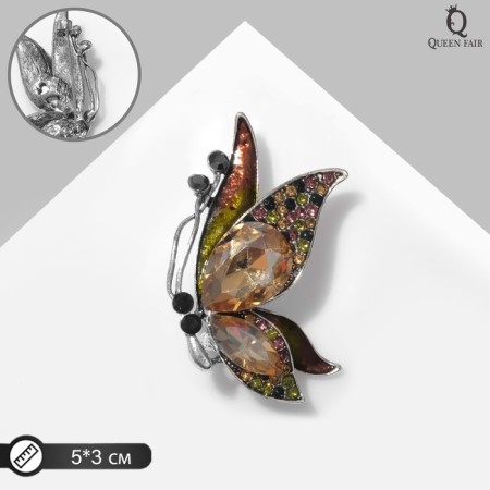 Brooch "Butterfly" grace, colored in black silver