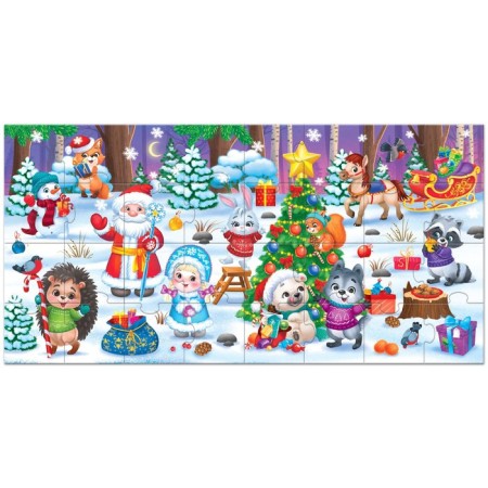 Puzzles 8 in 1 "New Year's Adventures", bilateral, in the package-1