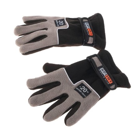 Motorcycle gloves, winter to -20, single -sized, black and gray-3