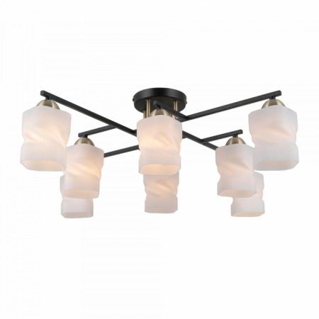 Ceiling CITILUX "Jerome" CL129285, 77.5x77.5x25.5 cm, 8x75W, E27, Black Color Black