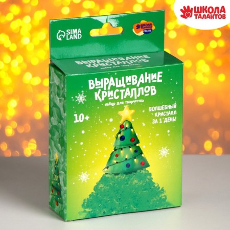 New Year's set for creativity. Growing crystals “New Year! Christmas tree ", green color-1
