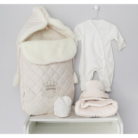 Set for discharge Winter Kinderlitto "Empire-2", 5 items, height 56-62 cm, Milk color