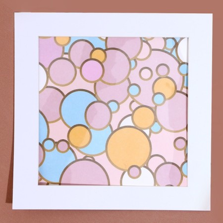 Paspartt frame size 20 × 20, transparent sheet, adhesive tape, white color-3
