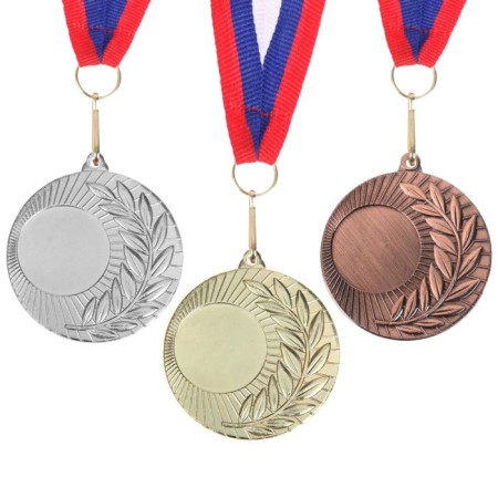 Medal for applying 021 diam 5 cm. The color of bronze. With a ribbon-1