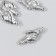 Magnetic metal fastener "Hands" silver 3x1.3 cm