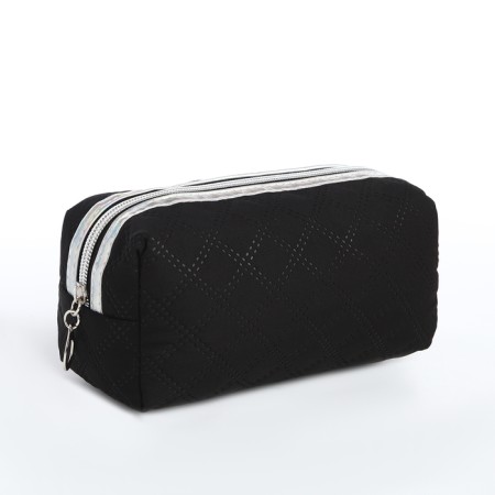 Cosmetic bag with lightning, black color