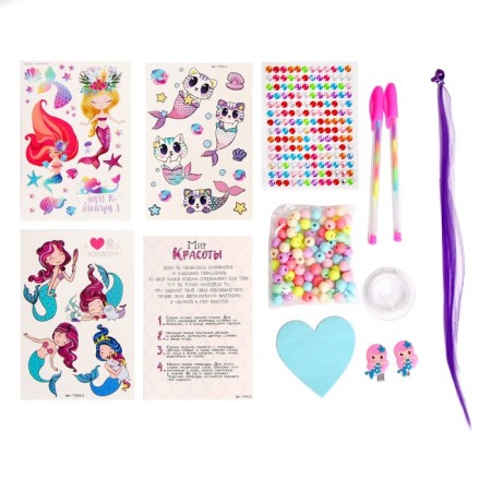 Set with strands, tattoos, rhinestones, purse-3