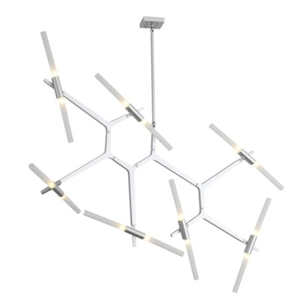 Ceiling Ceiling ST LUCE. SL947.102.14. Laconicita. 14x5 watts, G9, 40x160x73 cm, silver color-11