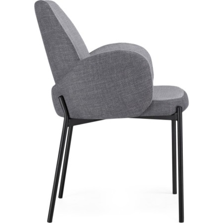 Chair on a metal frame Azuku metal/fabric, black/gray 58x52x83 cm-2