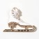 Brooch New Year's "horse" is curly, the color is white in gold