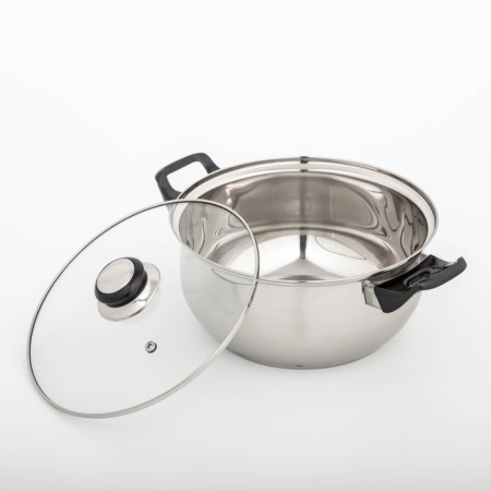 Pan, 3.7 l, d = 22 cm, capsule bottom, glass cover-1