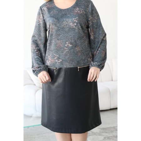 Female dress, size 56, black color-1