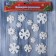 Glass Stick "White Snowflakes" (set 14 pcs) 18.5x18.5 cm