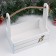 New Year. Kashpo wooden 25x15x30 cm "Deer", white