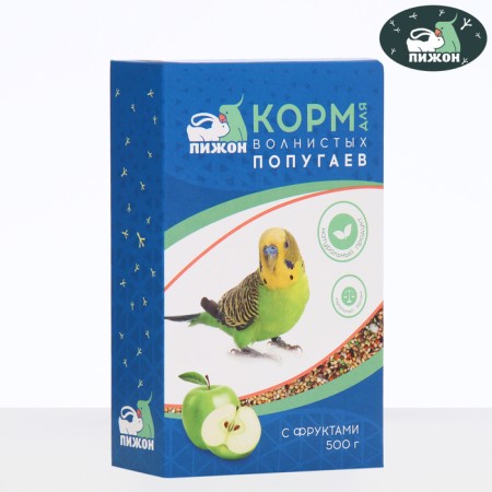 Feed "Pigzon" for wavy parrots with fruits, 500 g