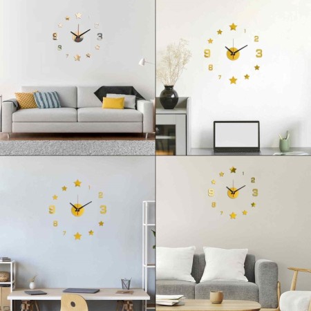 Walls Wall Interior, 3D "Stars", silent, sticker, large, D-40 cm-2