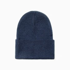 Two -layer male hat with lapel, one size, blue color