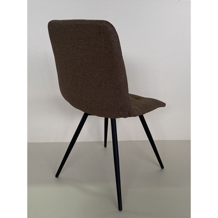 Fred chair, support cone metal black, horn, color Savana Chocolate-1