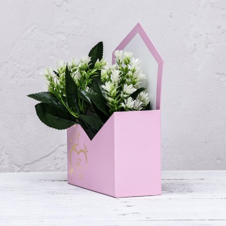 Golden embossing envelope "You are in my heart" pink 18 x 24 x 7 cm-1