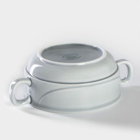 Boulevard porcelain cup "Watercolor", 380 ml, light-gray color-4