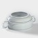 Boulevard porcelain cup "Watercolor", 380 ml, light-gray color