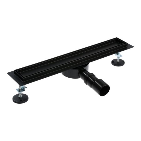 TIM BAD555002BK, 70 x 500 mm, tiles, siphon with a rotation angle of 360 °, black-matte
