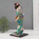 Collectible doll "Geisha in a flower kimono with a musical instrument" 30 cm
