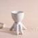 Interior item "Mr. Green on Chile" 9.5*6.7*9.5 white ceramics