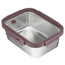 Steel lunch box with a glass cover Smart Solutions, 1.8 l, plum color