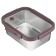 Steel lunch box with a glass cover Smart Solutions, 1.8 l, plum color