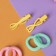 Caramel hair set (10 elastic bands 1.5 cm, 2 clamps 3 cm) hearts, yellow
